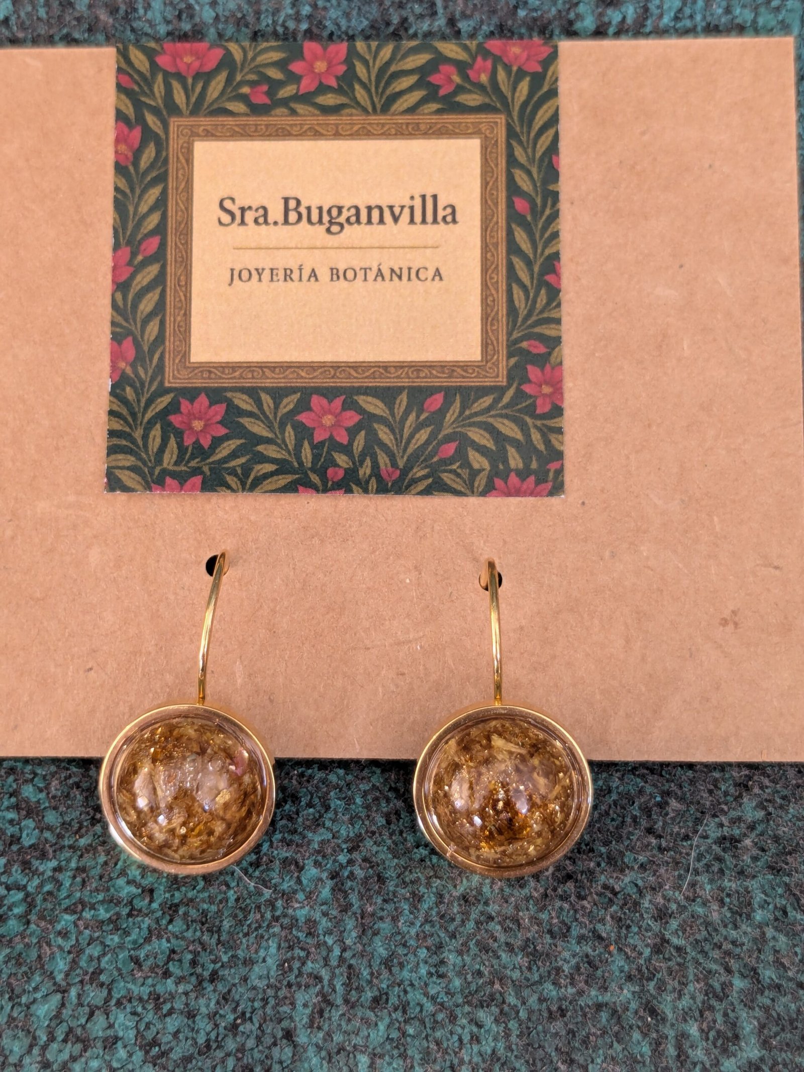 Pendientes acero con manzanilla silvestre - Imagen 4