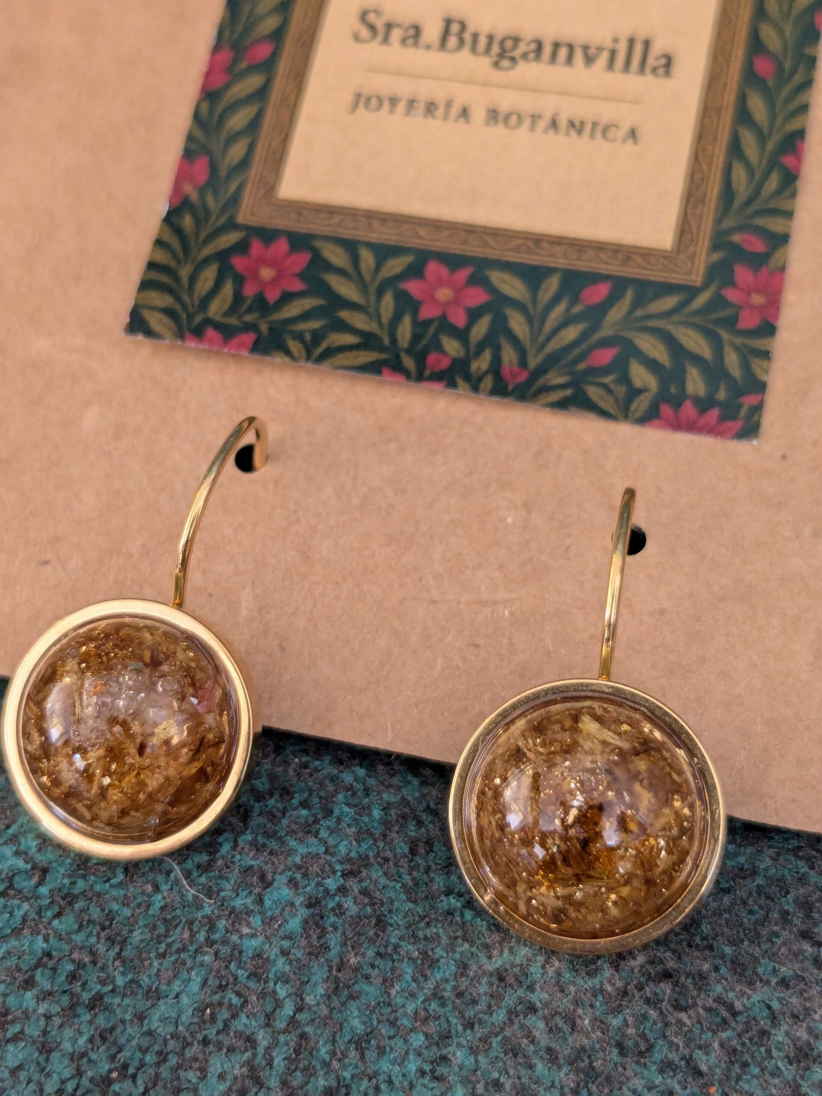 Pendientes acero con manzanilla silvestre - Imagen 3