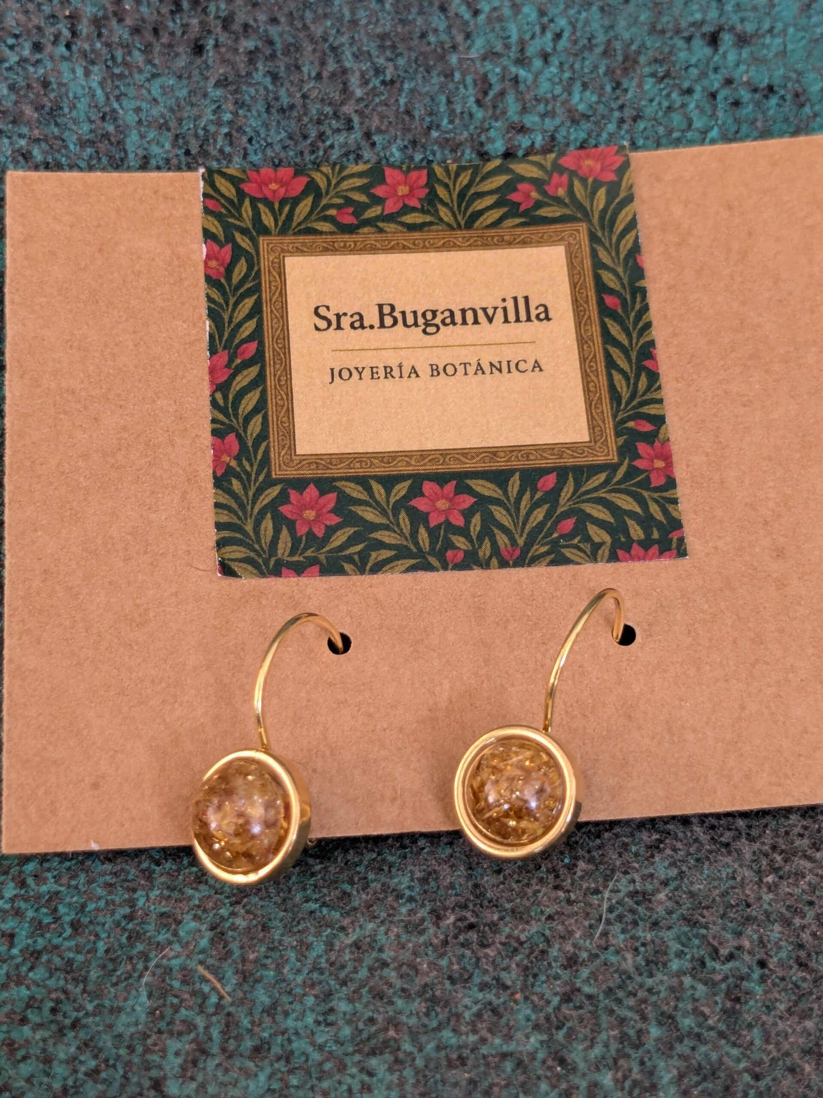 Pendientes acero con manzanilla silvestre - Imagen 2