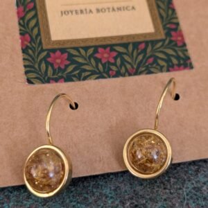 Pendientes acero con manzanilla silvestre